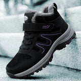 Hiking Shoes Boots for Men Women Keep Warm Plush Non-slip Caminhadas Trekking Ankle Boots Waterproof Sneakers Casual