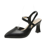 Breakj Summer New Head Head With Mother Sandals Soft Leather High Heels
