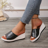 Breakj New Fashion Fish Mouth Slope And Fashion Casual Large-Size Women's Type Cold Slippers