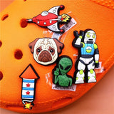 Space Alien Designer Shoe Charms 5pcs/lot Croc Buckle Accessories Luxury Rainbow Sun Clog Dog Jewelry Decorations