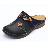 Breakj 2023 Summer Women's Shoes Large Size Sandals Flower Wedge Women's