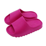 Summer Men Slippers Slides Rosy Beige Thick Sole Candy Color Men's Women's Slippers Beach Slides Sandals Flip Flops