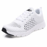 Mesh Sneakers 2021 New Breathable Women Flat Shoes Lightweight Casual Sports Shoes Ladies Lace-up Non-slip Sneakers