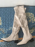 Autumn and Winter Women's European and American Fashion New Pointed Toe Thick Heel Over The Knee High-top Women's