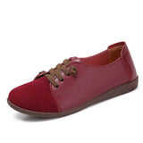 Women Shoes Genuine Leather Summer Flat Shoes Round Head Retro Loafers High Quality Casual Footwear Ladies Zapatos