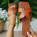 Breakj Can Wear Cold Slippers Women's 2025 Summer New One-字 Drag Women's