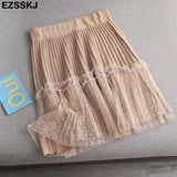 winter short pleated skirt for women mini sweater skirt short skirt a-line sun skirt new