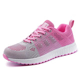 Sneakers Breathable Mesh Casual Sneakers Women Lace Up Walking Shoes Women'S Vulcanized Rubber Sole Shoes Female Size