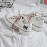 2022 Women's Sneakers Bear Kawaii Shoes Sports Lolita Casual Flat Cute Spring Running Vulcanized Fashion