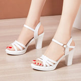Woman Sexy High Heels Ladies Summer Dress Shoes For Women 2022 Female Leather Platform Wedge Heel Elegant Sandal 32 35 36 37