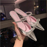 Flip-Flops In The Summer Of 2024, The New Sweet Baotou Heels A Pair Of Slippers In The Air And Round