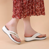 Thick-Soled Wedges Sandals for Women Flip-Flops Beach Shoes Summer Slippers New Lightweight high quality