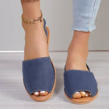 Breakj Dew Back Empty Flat-Soled Casual Sandals 2025 New Rear-Stumbling Women's Shoes Beach