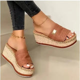 Sandals 2022 Summer Female Slippers Flat Woman Peep-toe Comfort Slip-on Casual Shoes Mujer