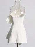 Temperament Sexy Famous Style Dress 2025 New Bow Design Waist Thin Thoracic Dress