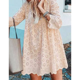 Celmia Women Holiday Short Vestido Cotton V-neck Stitching 2022 Summer Sundress Floral Hollow Out Elegant Lady Casual Mini