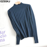 Slim soft Pure color turtleneck Sweater Pullover Women Casual Long Sleeve chic bottom Sweater Female Jumpers