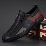 Leather Shoes New Men's Vulcanized Shoes Spring Designer Sneakers Breathable Men Loafers Shoes Soft Sole Comfort Casual