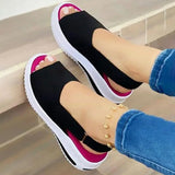Summer Women Slipper Buckle Decoration Beach Sandals Female Wedge Shoes Lady Outdoor Non-slip Slippers Fashion