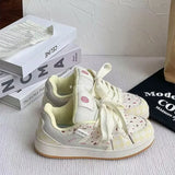Breakj Niche Casual Sneakers Women In The Autumn Of 2025 New Round Head Student Bread Shoes Low Help Thick-Solle Shoes