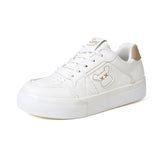 Women With Small White Shoes 2024 Spring And Autumn New Style Flat-Soled Low-Upper Shoes Soft-Soled Leisure Leather Upper Sports