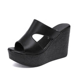 Breakj Slope And Cool Slippers Women's Summer New Loose Cake Thick Bottom Waterproof Table Fashion Wearing Large-Size