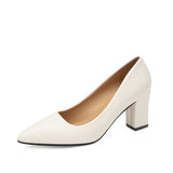 Breakj Single Shoes Women's Coarse 2025 Spring And Summer New Pointed Work Shoes Shallow One-Footed Korean Version Of Simple High