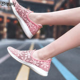 Women's Walking Shoes Ladies Casual Breathable Mesh Comfortable Work Sneakers Summer Slip on Woman Loafers Zapatos