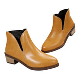 Size Fashion Boots Female 2023 Autumn And Winter New Round Head Pure Color In Simple With Horse Autumn