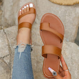 Breakj Slippers Female 2023 Spring And Summer New Pure Color Round Head Wear Casual Large Size Set Toe Cool Drag