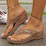 Thick-Bottomed Cool Slippers Women's 2025 Summer New Beach Waterproof Table Clip Women's Shoes