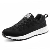 Casual Shoes Fashion Breathable Walking Mesh Lace Up Flat Shoes Sneakers Women 2019 Tenis Feminino White Vulcanized