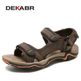 High Quality Summer Men Sandals Real Leather NonSplit Soft Comfortable Men Shoes New Fashion Men Casual Shoes Size