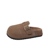 Celebrity Anti-Skid Heightened Thick-Soled Baotou Slippers Women Wear 2024 New Retro Bocken Shoes In