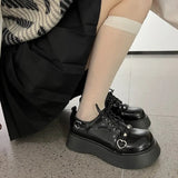 Lolita Heart New Platform Shoes Metal Punk High Heels Retro Soft Girl JK Shoes College Girls Sports sneakers Shoes Women's