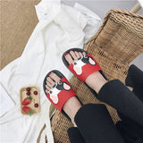 Home Slippers Summer Indoor Floor Non-slip Slippers Fashion Cartoon Couple Family Women and Men Sandals