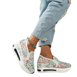 Breakj Women 2025 Spring Korean Version Of The New Lace Mesh Casual Heel High-Shoe High-Shoe Women's Single