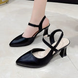 Breakj Summer New Head Head With Mother Sandals Soft Leather High Heels