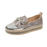 Womens Loafers Shoes Female Footwear Clogs Platform Casual Sneaker Crystal Round Toe Modis Slip-on Big Size Dress New Creepers
