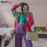 Puss Women Y2K Corduroy Baggy Pants Harajuku Summer Fashion High Waist Pants Straight Casual Stretchy 90s Loose