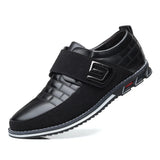 Breakj Fashion Casual Single Shoes Velcro Set Foot Embroidered Men's Leather Shoes Fashion Plus-Size Men's Shoes Wenzhou