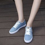Canvas Shoes Women's Shoes Autumn 2023 New Round Head Shallow Mouth Student Single Shoes Korean Version Of Small White
