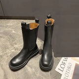 Fashion Boots Women's Fashion Autumn Winter New Platform British Style Boots Short Tube Chelsea Chimney