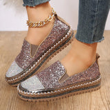 Womens Loafers Shoes Female Footwear Clogs Platform Casual Sneaker Crystal Round Toe Modis Slip-on Big Size Dress New Creepers