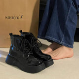 Breakj Martin Boots Small Leather Shoes 2025 New Fashion Short Boots Net Red Dress With Thick-Sed Loose Cake
