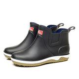 Men's Rain Boots Rubber Platform Rainboots 2023 Fall Slip on Rain Shoes Male Waterproof Work Boots Winter Men Rain