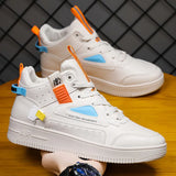 New Style Guochao Color High Upper Shoes Korean Version Fashion Small White Shoes Men's Muffin Youth Sports Shoes