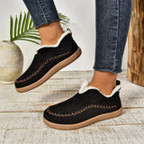 New Fashion Plus Velvet Warm Northeast Cotton Boots Women Casual Solid Color Velvet Retro Large Size Snow