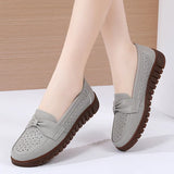 Breakj Hollow Hole Single Shoes 2023 New Mother Shoes Anti-Slip Flat Bottom Mid-Year Casual Singles Women's Large