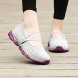 Summer Women Sneakers Breathable Mesh Black Casual Shoes Soft Ladies Sport Shoes Jogging Tenis Feminino Red Trainer